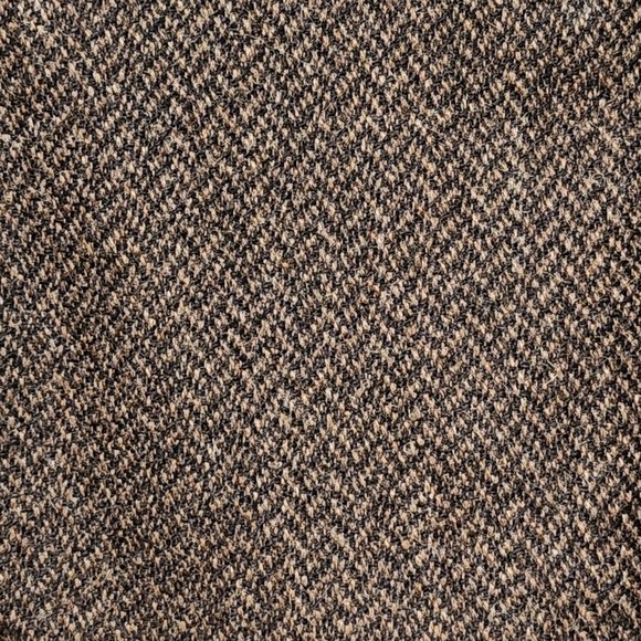 PERUVIAN CONNECTION Coat Womens Size 8 Brown Alpaca Wool Tweed Leather Old Money - Picture 9 of 16